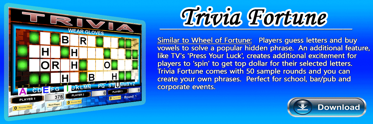 Trivia Fortune Software Game